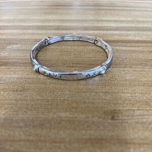 Stretch band bracelet - "Live ... as though heaven is on earth"